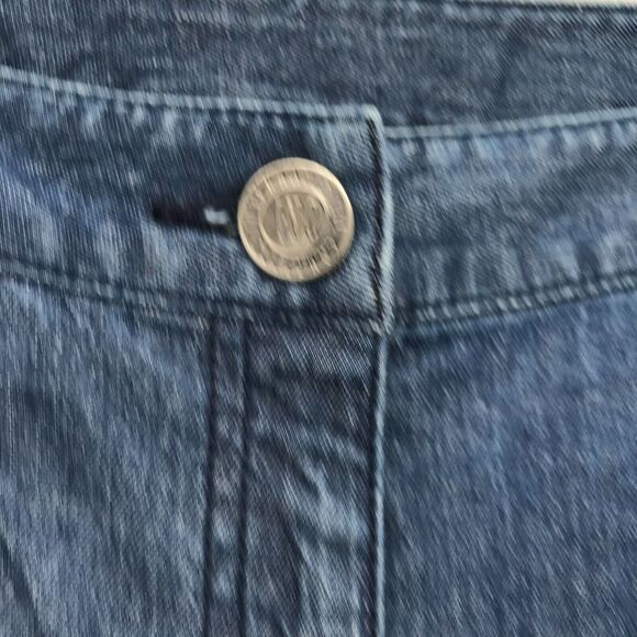 INC International Concepts Capri Pant Womens 12P Petite Denim Stretch Cuffed - Picture 6 of 10